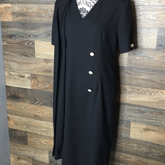 Vintage 60s 70s dress Union label sz M/L Henry Lee blazer black VTG 1970s retro - Picture 13 of 16